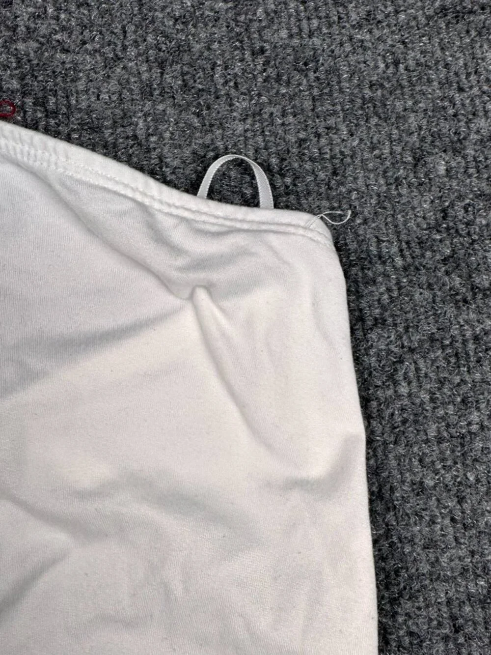 Women's White Tube Top Polyester Cotton Blend Strapless No Size Tag L /XL MSMTS